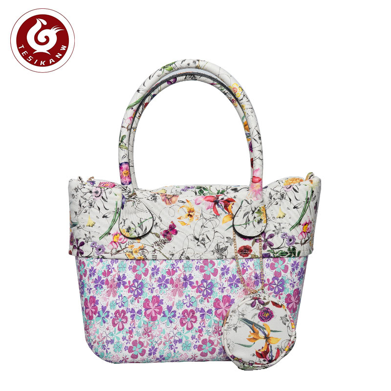 OEM ODM Europe Italy Hot Selling Molded In One body EVA Jelly Bag With Trim Clover print